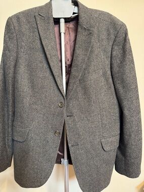 Banana Republic Gray Herringbone Sport Coat